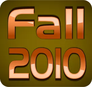 Fall 2010 glanset 3D-tekst vektor image