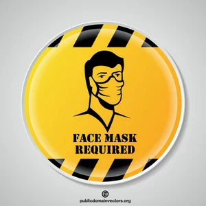 Sinal necessário para máscara facial