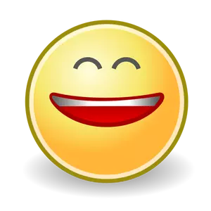 Lachende smiley gezicht pictogram vector afbeelding
