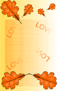 Fall themed notepad page vector image