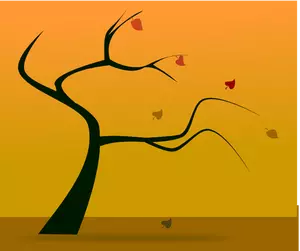 Vector image of fall tree