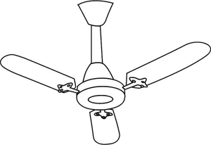 Gráficos de vetor de arte de linha de ventilador de teto