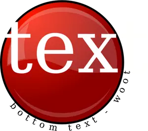 Vector afbeelding van mooie glimmende rode knop voor tekst