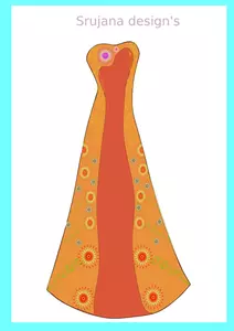 Formele kleur dames gown vector afbeelding