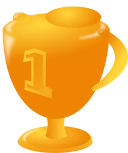 Vector illustration of first place trophy