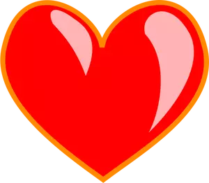 Red heart favorites link vector clip ar