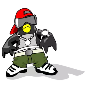 Gekleidet Pinguin-Vektor-Bild