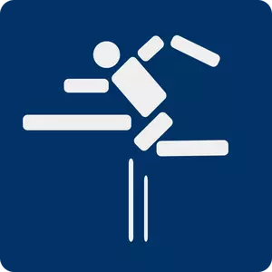Clôture sautant sport pictogramme vector illustration