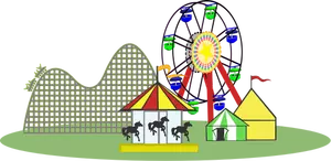 Disegno del festival del circo di vettoriale