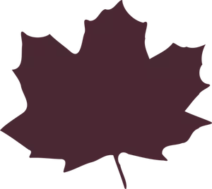 Image de couleur érable feuille silhouette vecteur