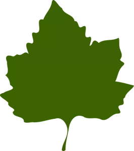 Grønne høst blad vektor tegning