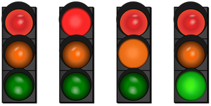 Imagine vectorială a patru lumini de trafic