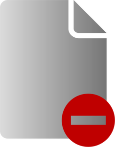 Grayscale delete file icon vector clip art