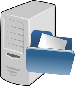 Ilustración vectorial del icono de servidor de archivo