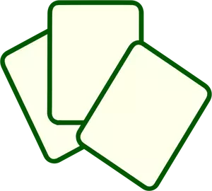 Dessin de l'icône de fichier simple contour vert PC vectoriel