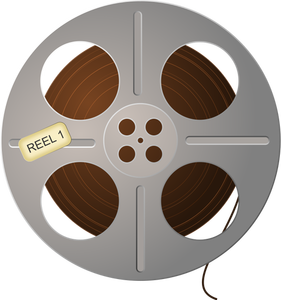 Brown film tape vector graphics