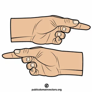 Hands index finger pointing