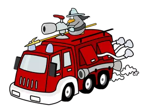 Brandweerwagen vectorillustratie