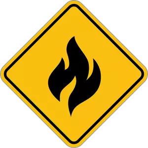 Vektorbild av gula brand tecken