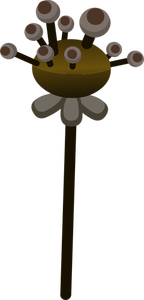 Grafiki wektorowe kwiatu fałszywe brązowy ozdoba