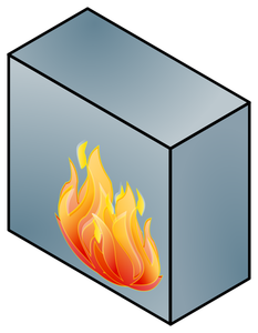Network firewall vector ilustrare