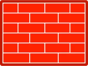 Red vector image of firewall for computer networks