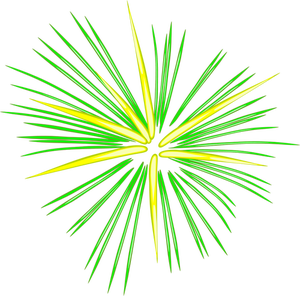 Groene fireworks-vector afbeelding