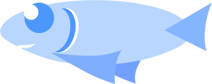 Sininen sarjakuva kala vektori ClipArt