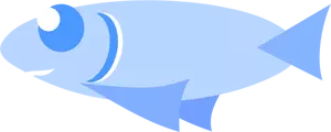 Poisson bleu cartoon vector clipart