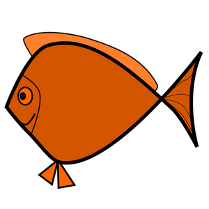 Oranssi hahmoteltu kala