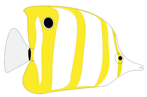 Keltainen trooppinen kalakuva