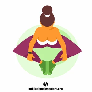 Woman stretching in lotus pose