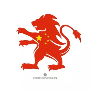 Chinese lion vector