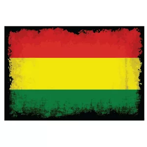 Bolivias flagg med grunge tekstur