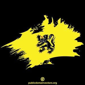 Flag of Flanders brush stroke
