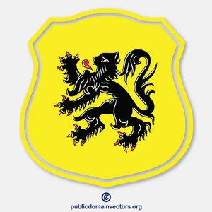 Bandera del escudo de armas de Flandes