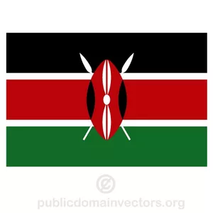 Republiken Kenyas flagga