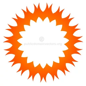 Circle with rough edges vector