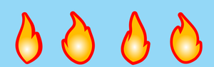 Four flames