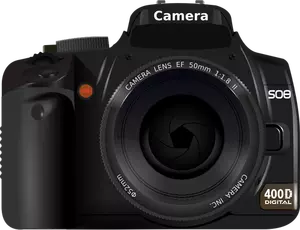 Kamera DSLR Kamera vektor ilustrasi