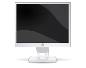 White flat screen LCD monitor vector image