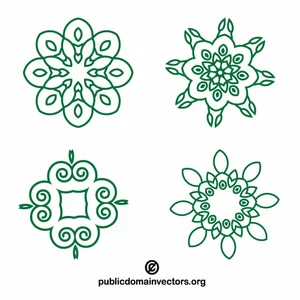 Floral design shapes