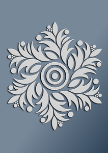 Floral motif on grey background