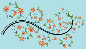 Blommig gren vektor illustration