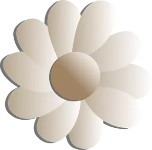 Vektor-ClipArt Blume in blasse Brauntöne