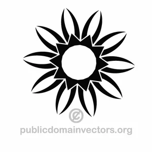 Zwarte bloem vector afbeelding