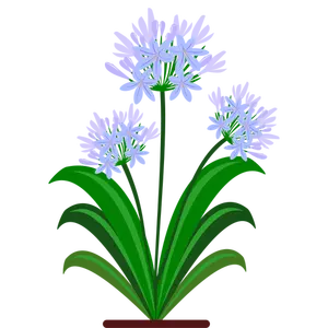 Blaue Blumen-Vektor-Bild