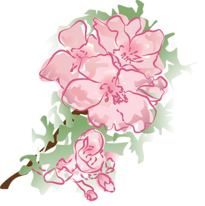 Dekoration blomma vektor illustration