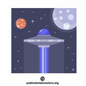 Flying saucer vector graphics