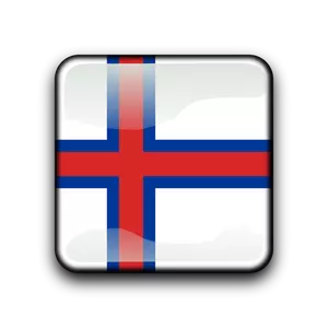 Faroe Island flagga knappen
